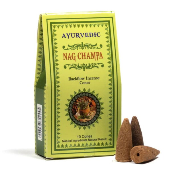 Ayurvedische Nag Champa Rückfluss Räucherkegel